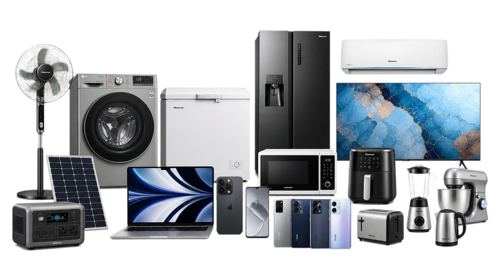 Phones, laptops, cooling, appliances, kitchen gadgets, solar power and business tools from trusted brands