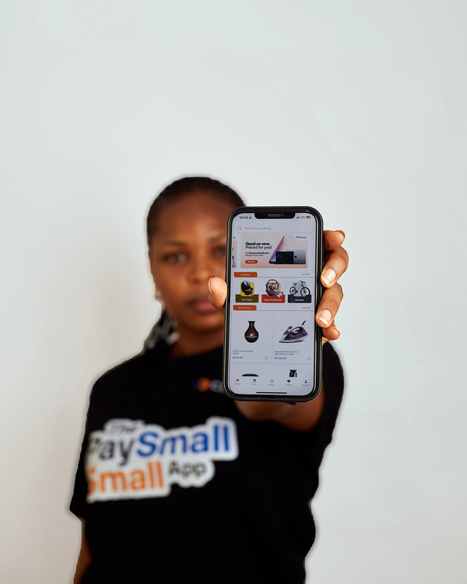 A CDcare customer showing the live CDcare shopping experience
